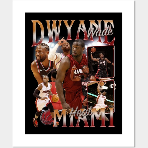 RETRO VINTAGE DWYANE WADE BOOTLEG Wall Art by Archer Expressionism Style